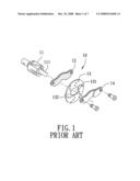 Fixing and combining device for the brake disc of a remote-controlled model car diagram and image