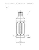 Beverage container with easy label removal diagram and image