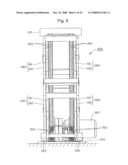 Engagement chain type hoisting and lowering device diagram and image