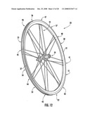 RIM AND BICYCLE WHEEL WITH WINGS WITH COMPENSATED FLARING diagram and image