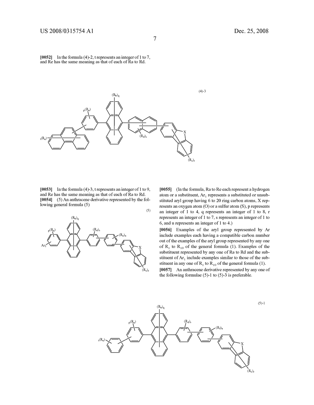 ANTHRACENE DERIVATIVE AND ORGANIC ELECTROLUMINESCENCE DEVICE USING THE SAME - diagram, schematic, and image 08