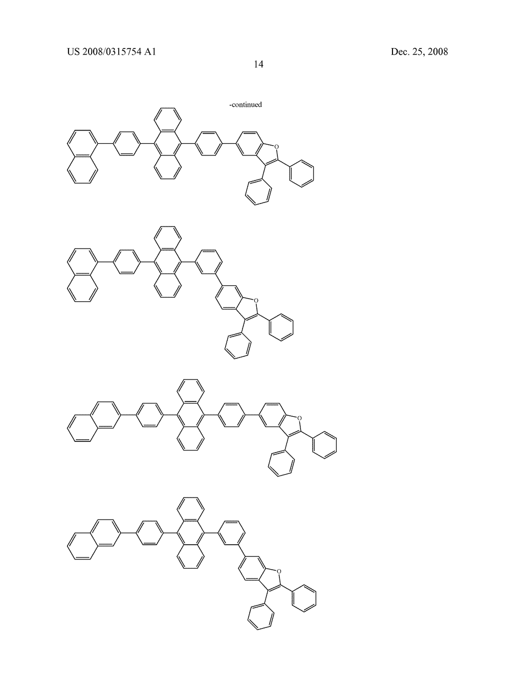 ANTHRACENE DERIVATIVE AND ORGANIC ELECTROLUMINESCENCE DEVICE USING THE SAME - diagram, schematic, and image 15