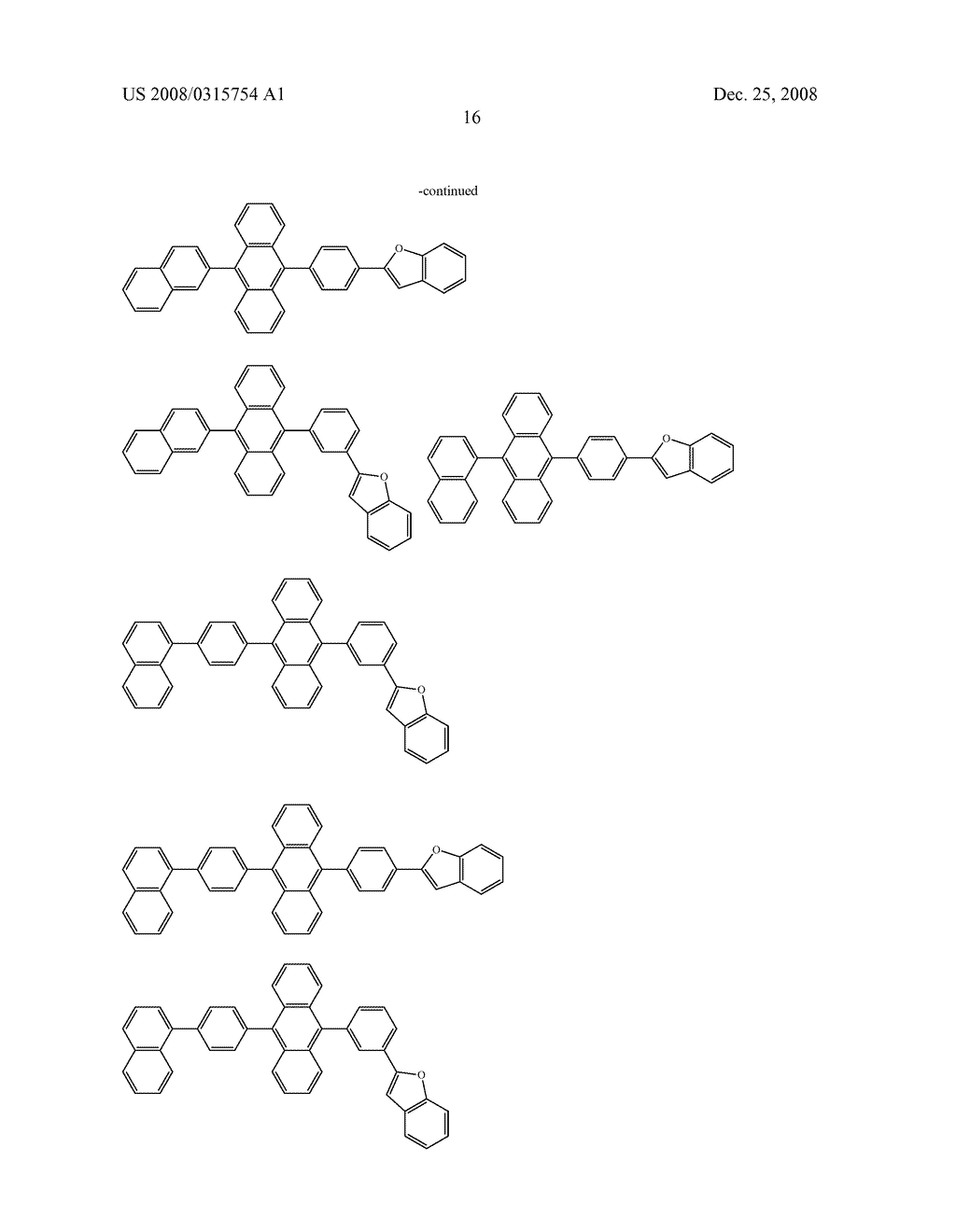 ANTHRACENE DERIVATIVE AND ORGANIC ELECTROLUMINESCENCE DEVICE USING THE SAME - diagram, schematic, and image 17