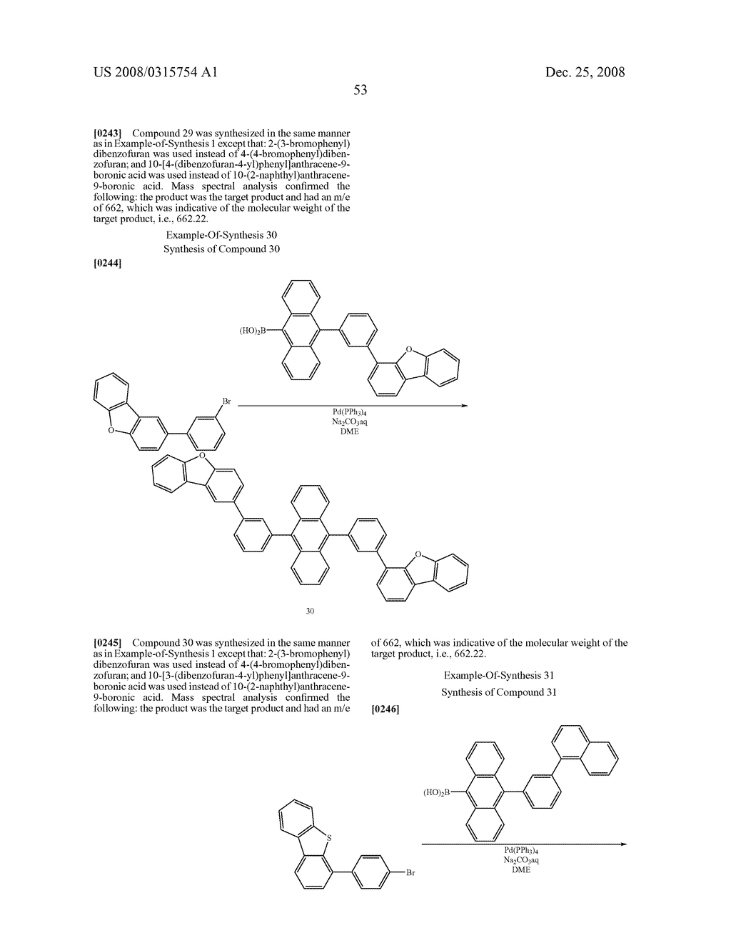 ANTHRACENE DERIVATIVE AND ORGANIC ELECTROLUMINESCENCE DEVICE USING THE SAME - diagram, schematic, and image 54