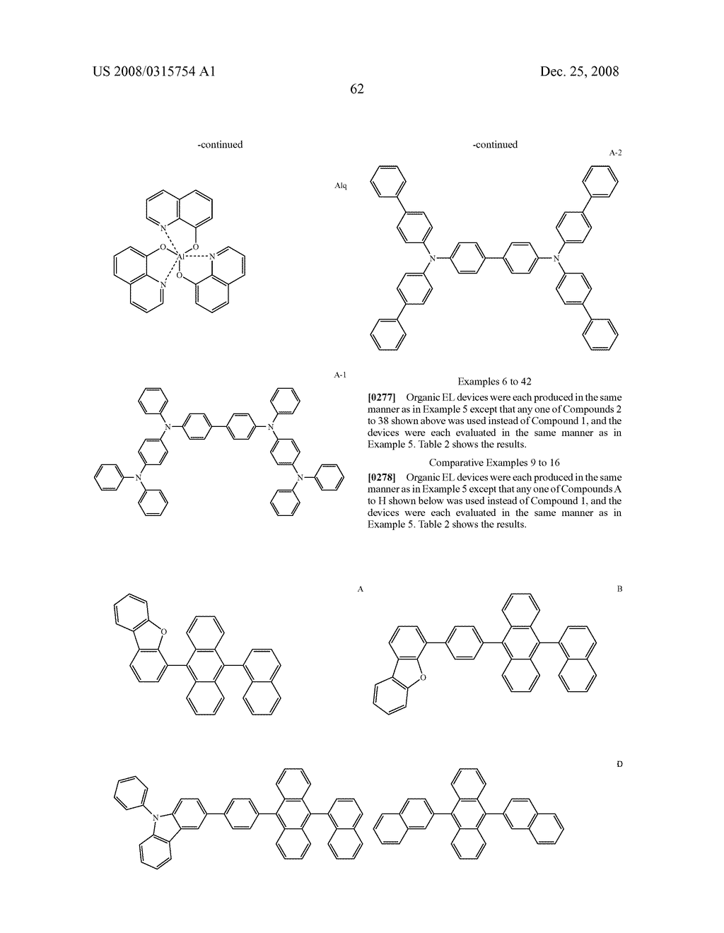 ANTHRACENE DERIVATIVE AND ORGANIC ELECTROLUMINESCENCE DEVICE USING THE SAME - diagram, schematic, and image 63