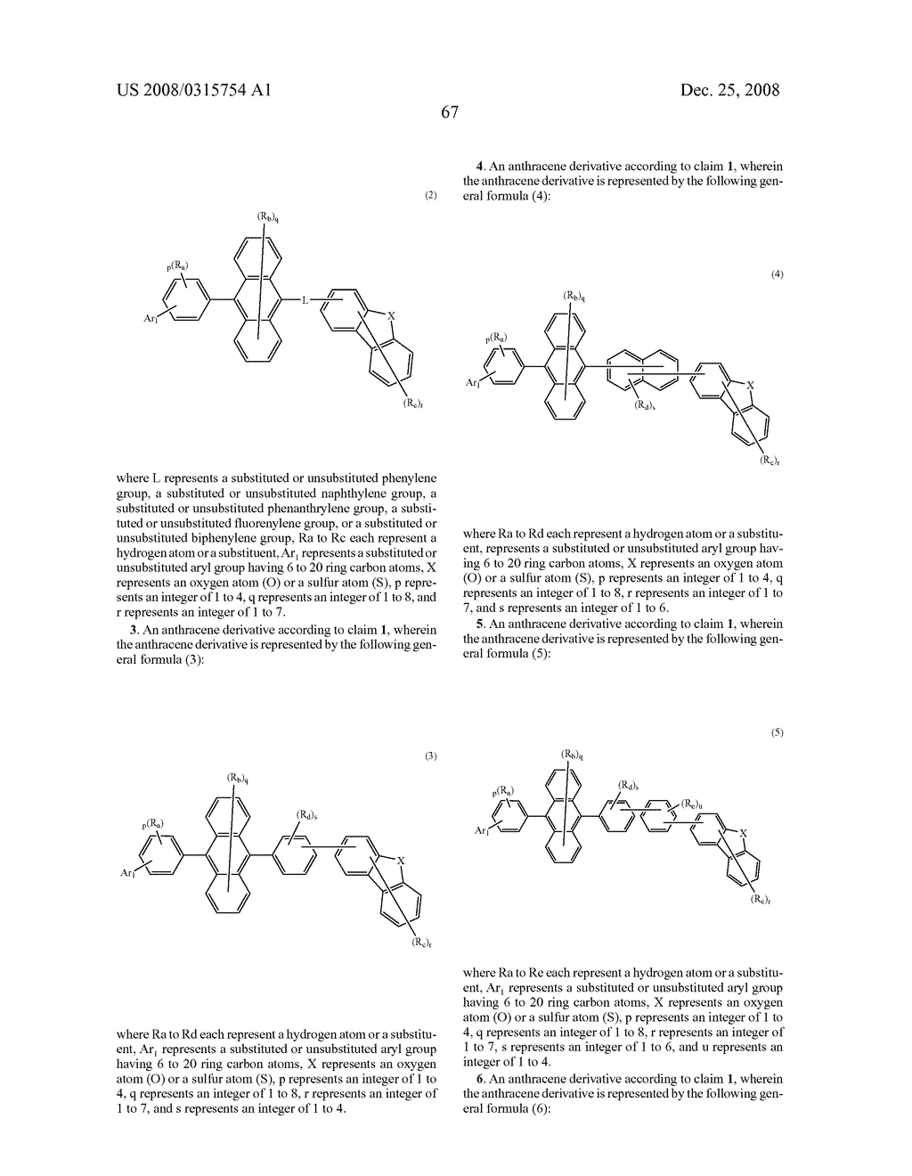 ANTHRACENE DERIVATIVE AND ORGANIC ELECTROLUMINESCENCE DEVICE USING THE SAME - diagram, schematic, and image 68