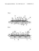 Light-emitting device having openings in electrode diagram and image