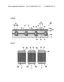 Light-emitting device having openings in electrode diagram and image