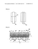 Light-emitting device having openings in electrode diagram and image