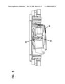 Pivoting Battery Carrier and a Life Safety Device Incorporating the Same diagram and image