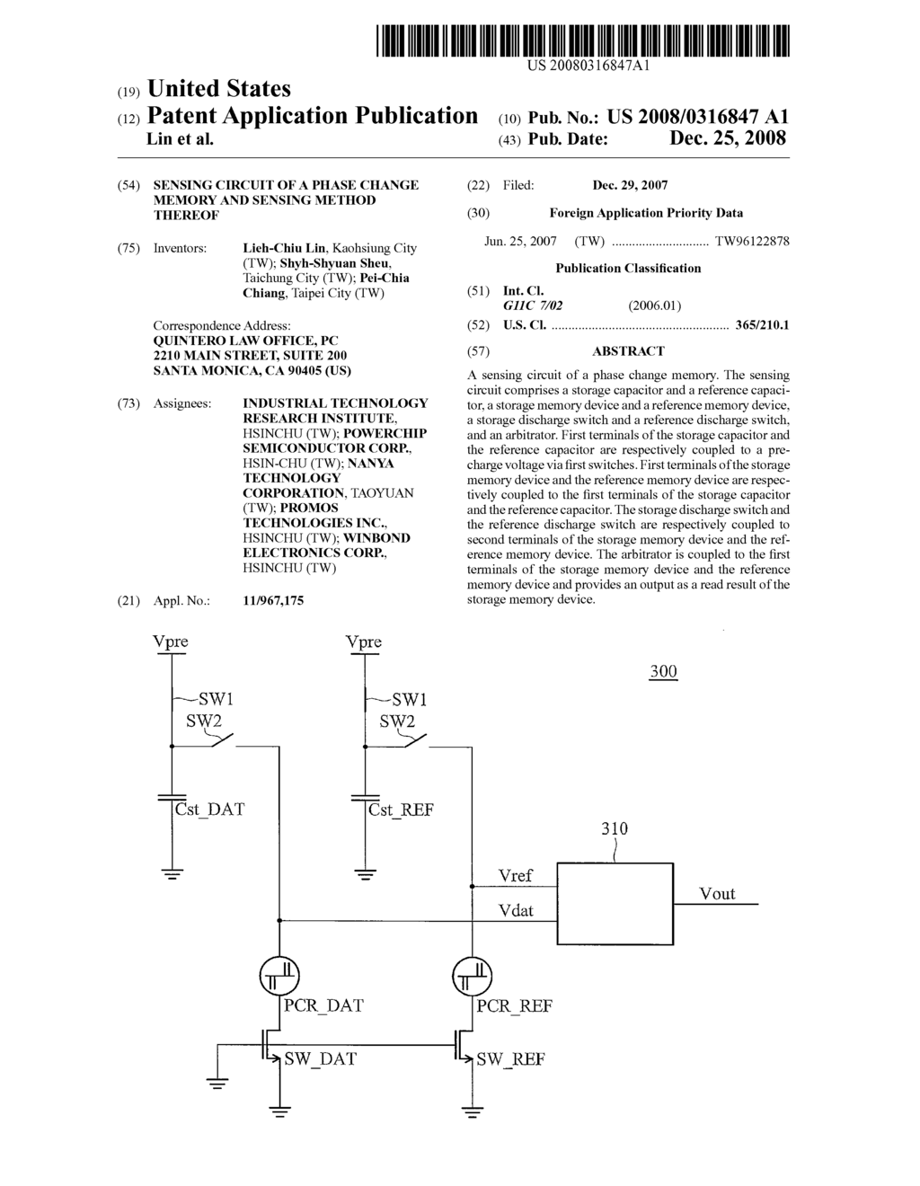 SENSING CIRCUIT OF A PHASE CHANGE MEMORY AND SENSING METHOD THEREOF - diagram, schematic, and image 01