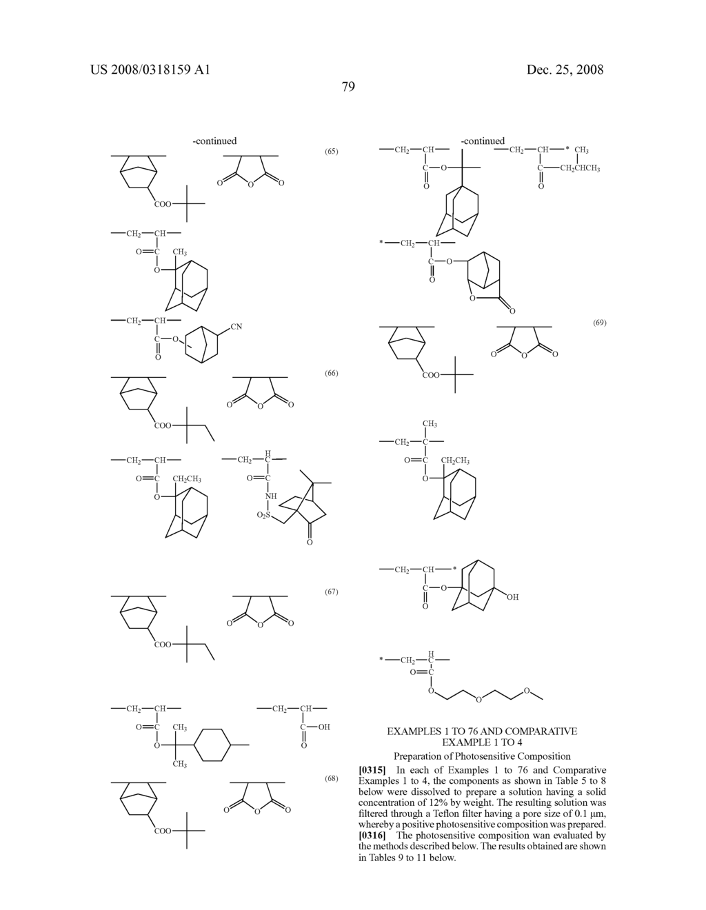 POSITIVE PHOTOSENSITIVE COMPOSITION - diagram, schematic, and image 80