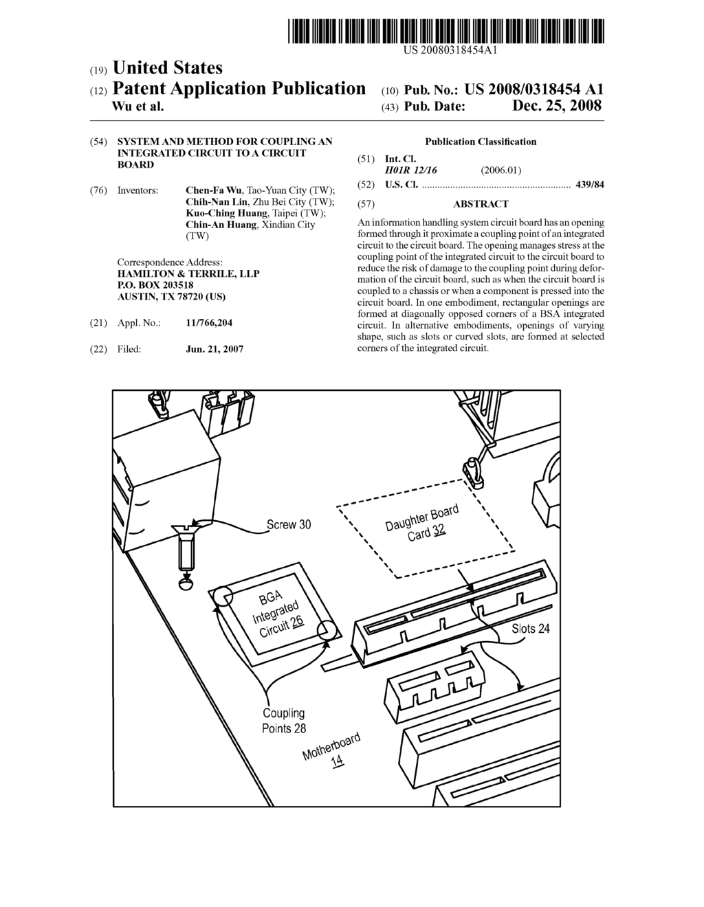 System and Method for Coupling an Integrated Circuit to a Circuit Board - diagram, schematic, and image 01