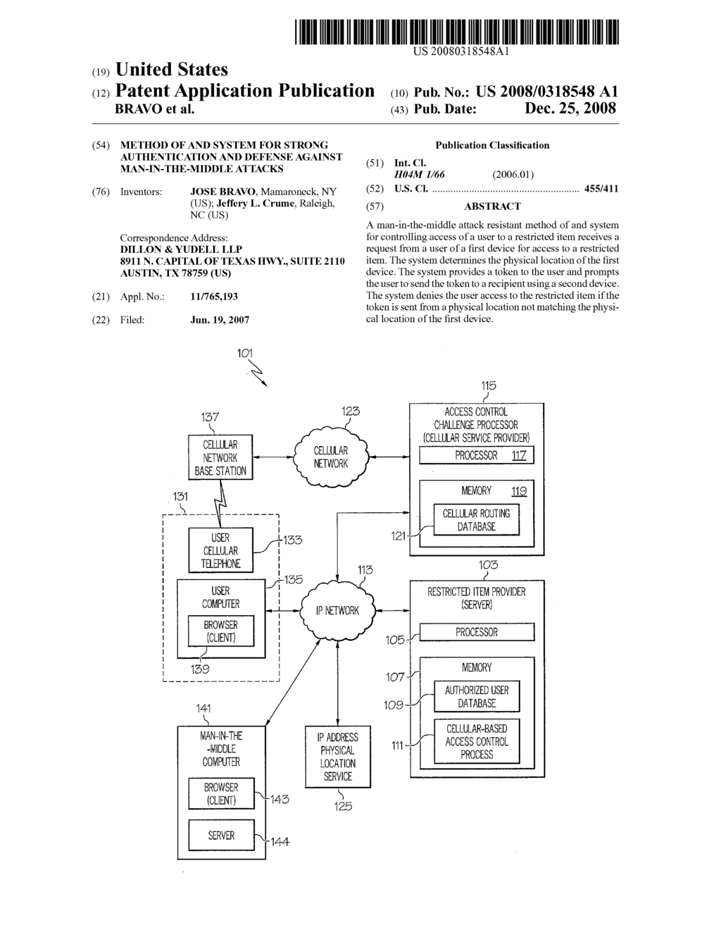 METHOD OF AND SYSTEM FOR STRONG AUTHENTICATION AND DEFENSE AGAINST MAN-IN-THE-MIDDLE ATTACKS - diagram, schematic, and image 01