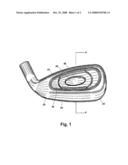 CAVITY BACK GOLF CLUB HEAD diagram and image