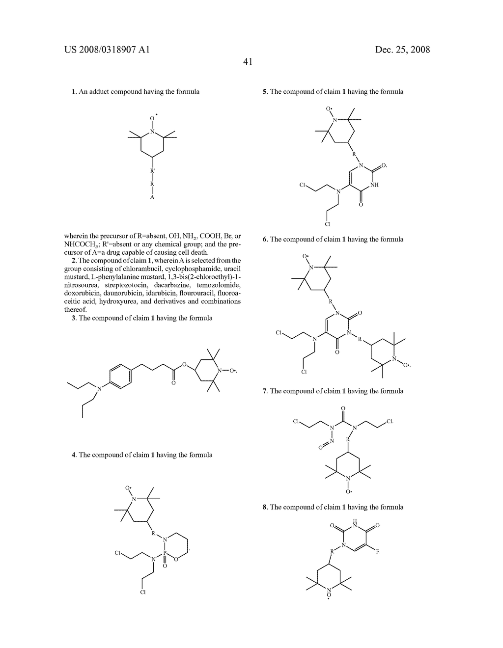 Nitroxide Free Radical Synergized Antineoplastic Agents - diagram, schematic, and image 42