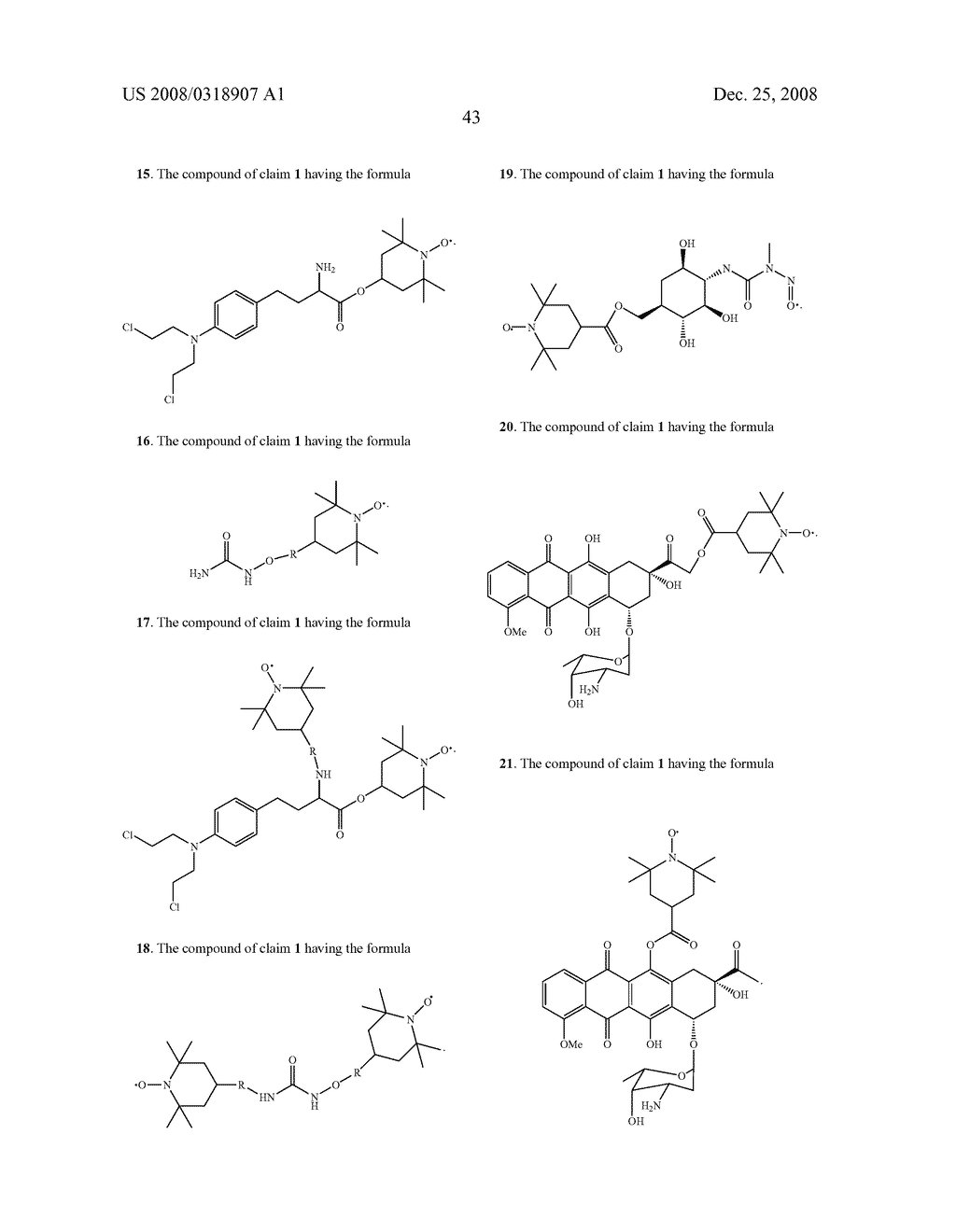 Nitroxide Free Radical Synergized Antineoplastic Agents - diagram, schematic, and image 44