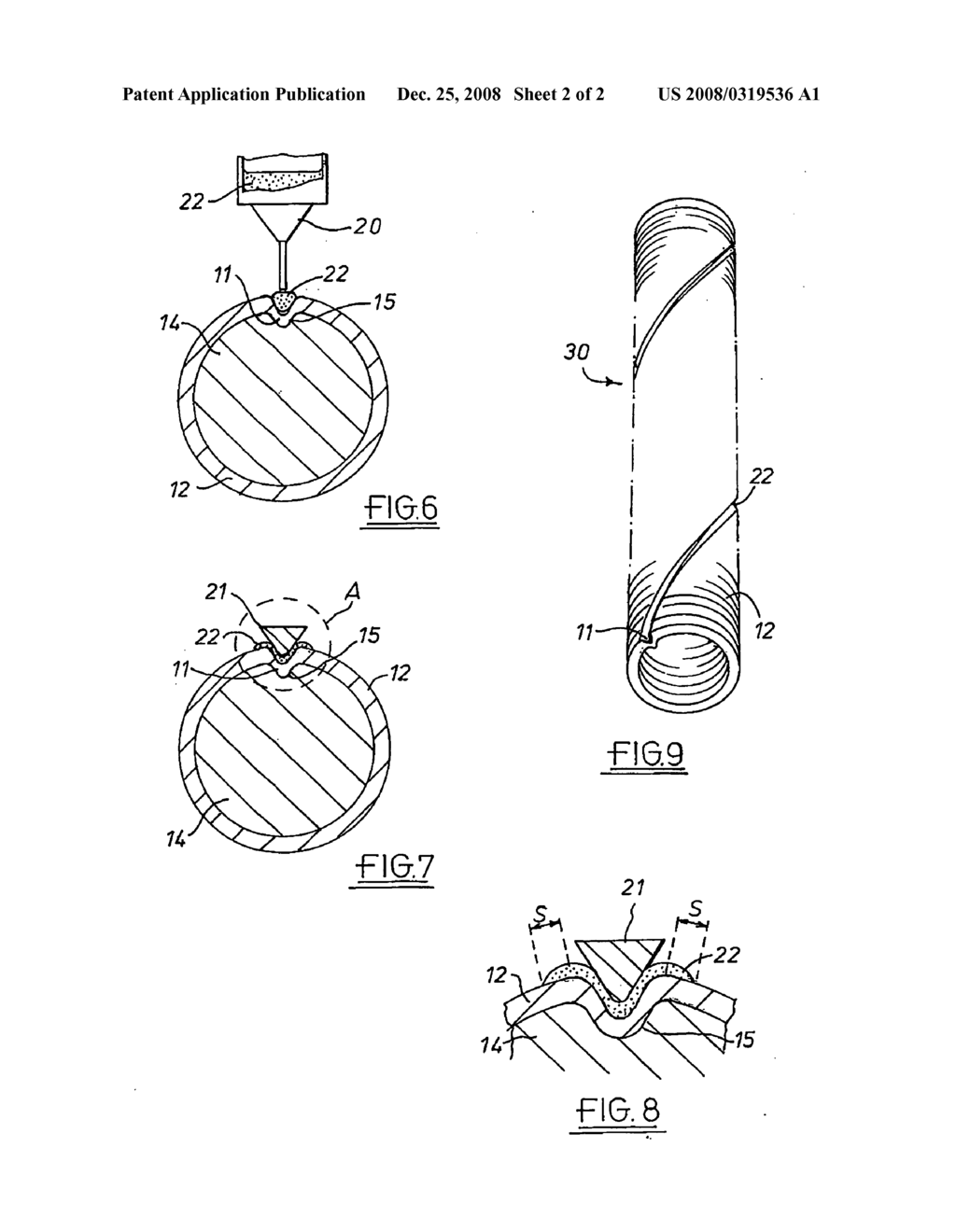 Method for introducing an internal helical formation into a flexible tubular material - diagram, schematic, and image 03