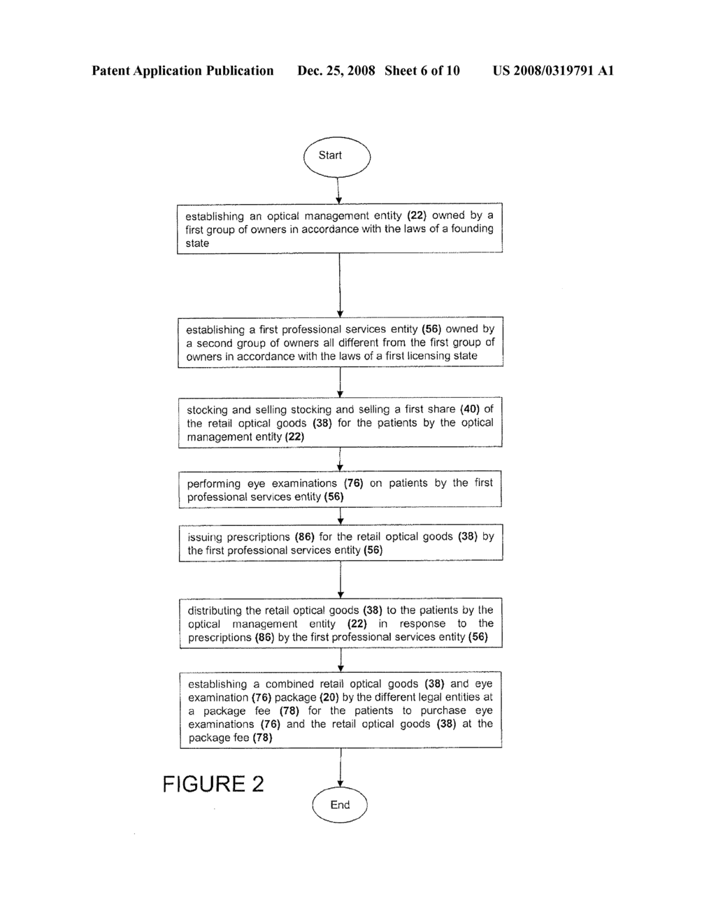 METHOD OF PROVIDING VISION CARE SERVICES AND RETAIL OPTICAL GOODS - diagram, schematic, and image 07