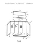 Portable presentation display device diagram and image