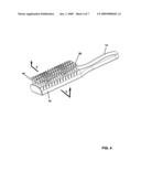 Self-cleaning hair brush diagram and image