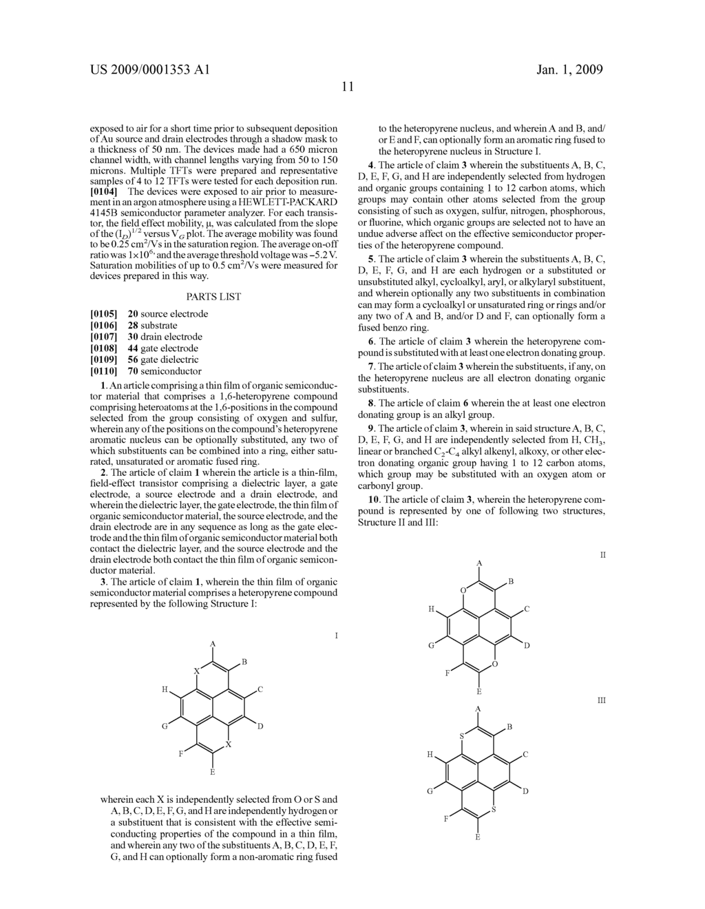 HETEROPYRENE-BASED SEMICONDUCTOR MATERIALS FOR ELECTRONIC DEVICES AND METHODS OF MAKING THE SAME - diagram, schematic, and image 13