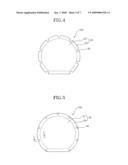 THINNED WAFER HAVING STRESS DISPERSION PARTS AND METHOD FOR MANUFACTURING SEMICONDUCTOR PACKAGE USING THE SAME diagram and image