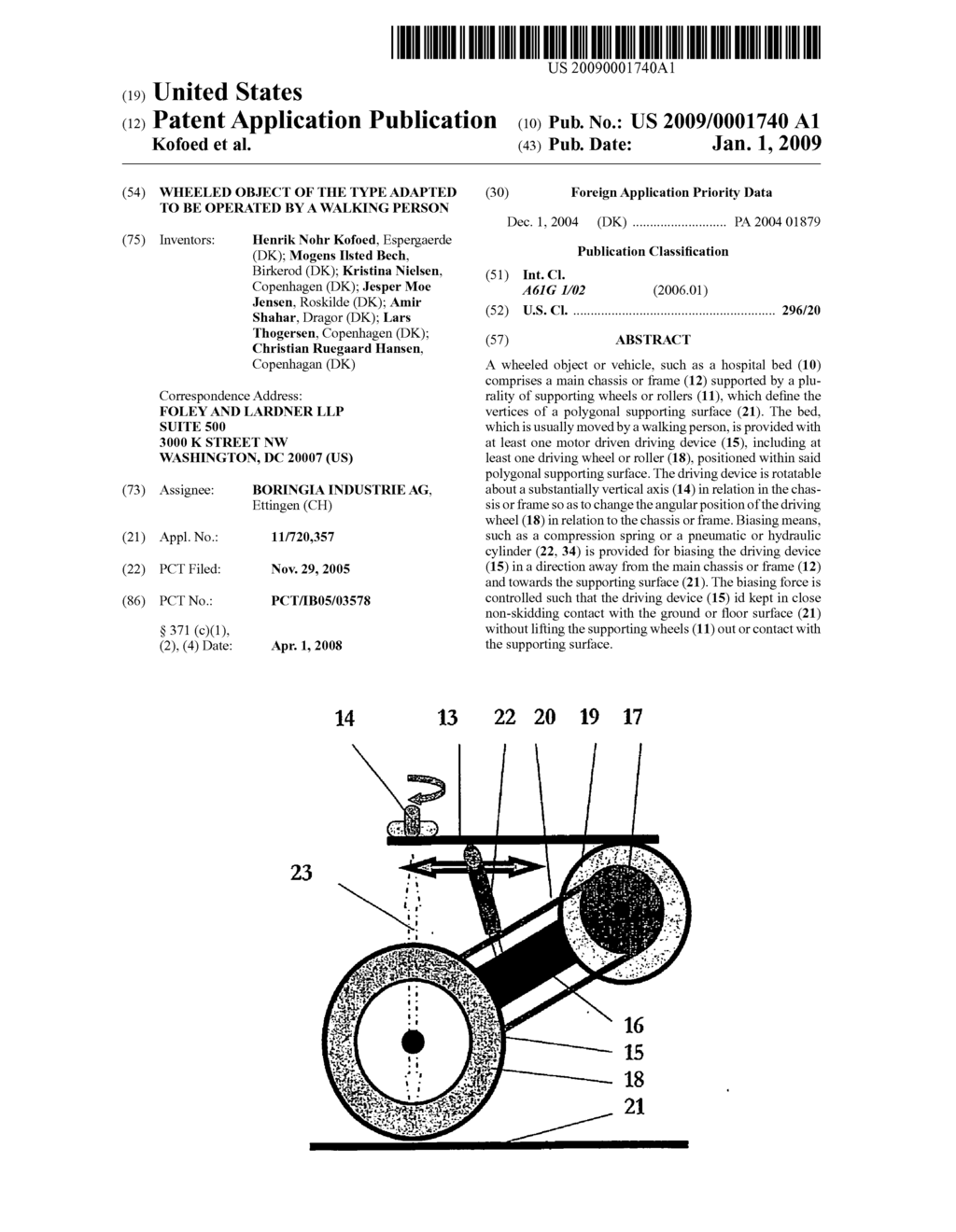 Wheeled Object of the Type Adapted to be Operated by a Walking Person - diagram, schematic, and image 01