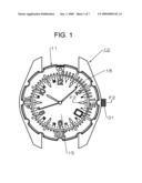 Portable timepiece and method of fabricating crown provided to the timepiece diagram and image