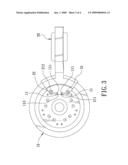 FAST-POSITIONING DEVICE FOR ASSEMBLING BLADE BRACKETS TO A MOTOR HOUSING OF A CEILING FAN diagram and image