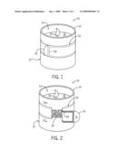 CANDLE WITH REMOVABLE SEAL FOR DISPENSING AIR TREATMENT CHEMICAL diagram and image