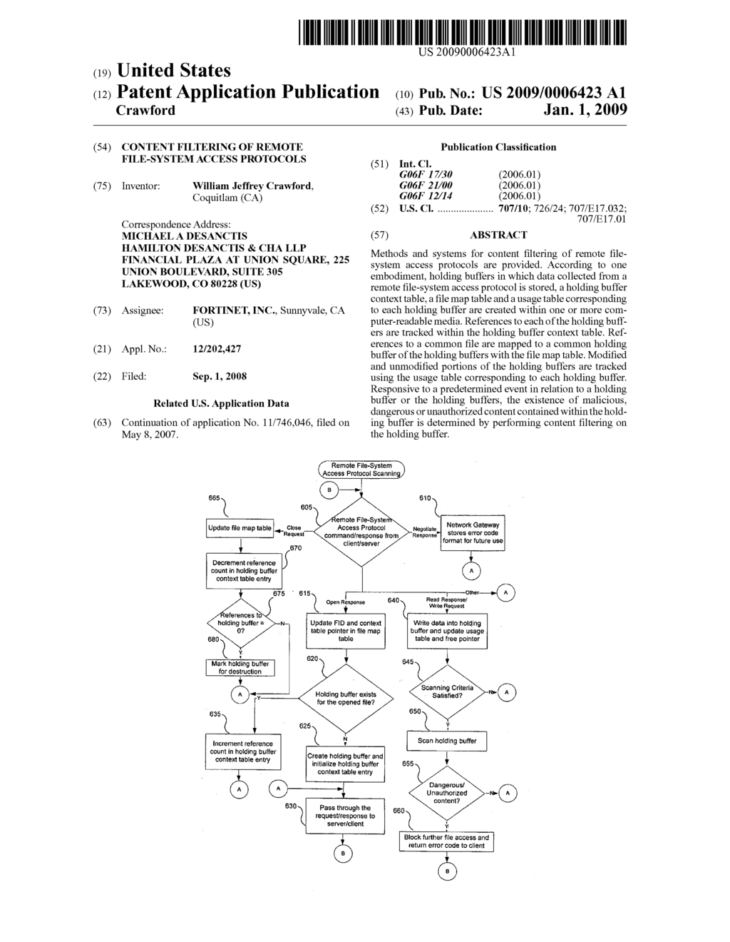 CONTENT FILTERING OF REMOTE FILE-SYSTEM ACCESS PROTOCOLS - diagram, schematic, and image 01