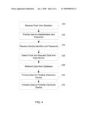 SYSTEM AND METHOD FOR TRANSFERRING DATA TO A PORTABLE ELECTRONIC DEVICE diagram and image