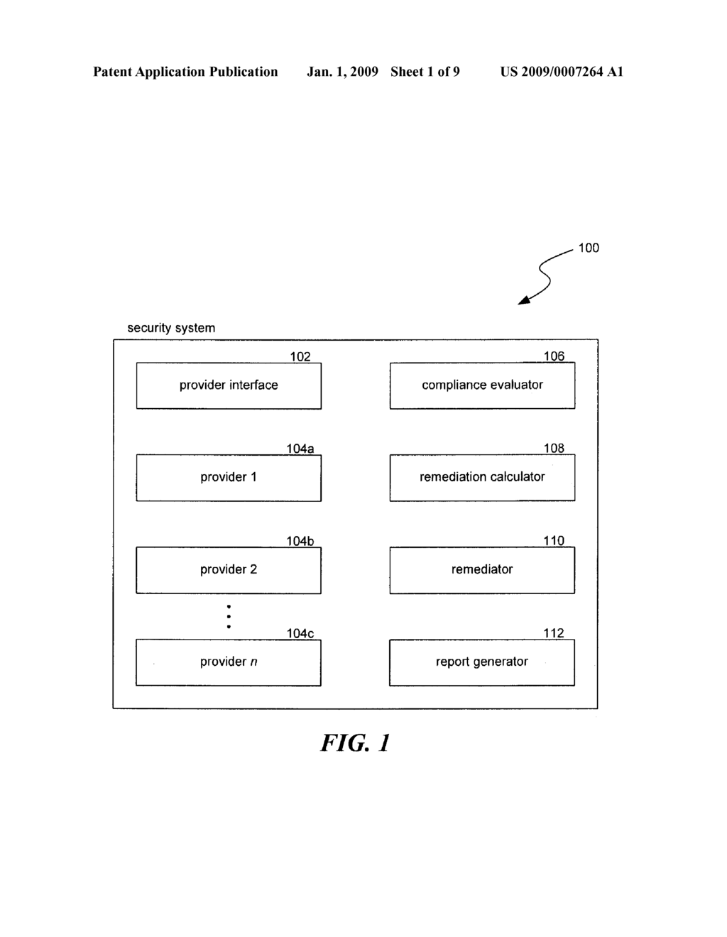 SECURITY SYSTEM WITH COMPLIANCE CHECKING AND REMEDIATION - diagram, schematic, and image 02