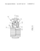 FIXING STRUCTURE OF DIRECTION SWITCH BUTTON FOR REVERSIBLE WRENCH diagram and image