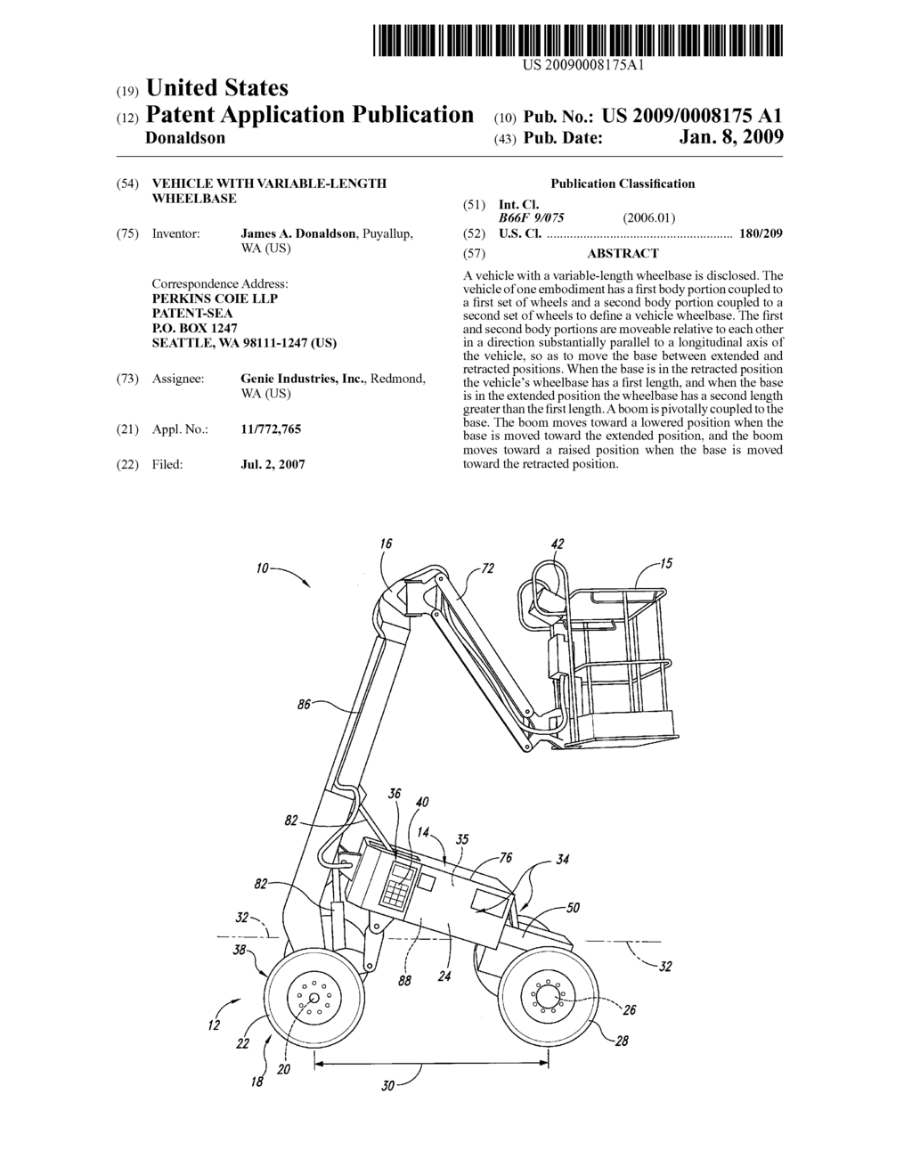 VEHICLE WITH VARIABLE-LENGTH WHEELBASE - diagram, schematic, and image 01