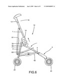 Foldable Three-Wheel Stroller diagram and image