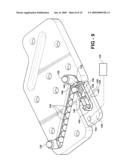 SELF-ENERGIZING SENSING DEVICE FOR DETECTING MOVING FERROUS ELEMENTS AND ASSEMBLIES THEREWITH diagram and image