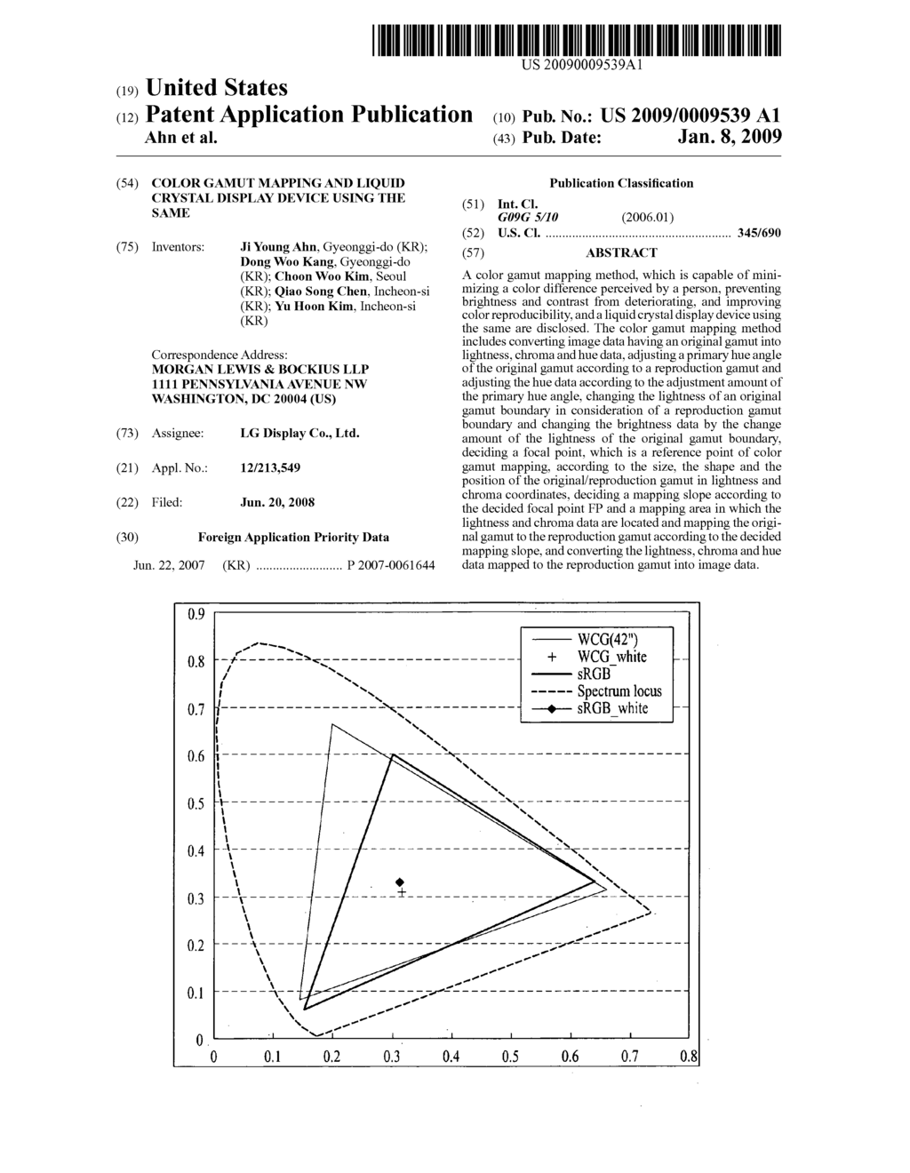 Color gamut mapping and liquid crystal display device using the same - diagram, schematic, and image 01