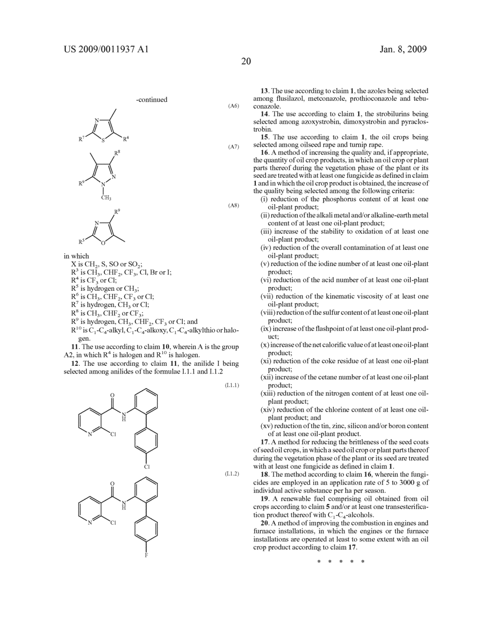 Use of Fungicides for Increasing the Quality and Optionally the Quantity of Oil-Plant Products - diagram, schematic, and image 21