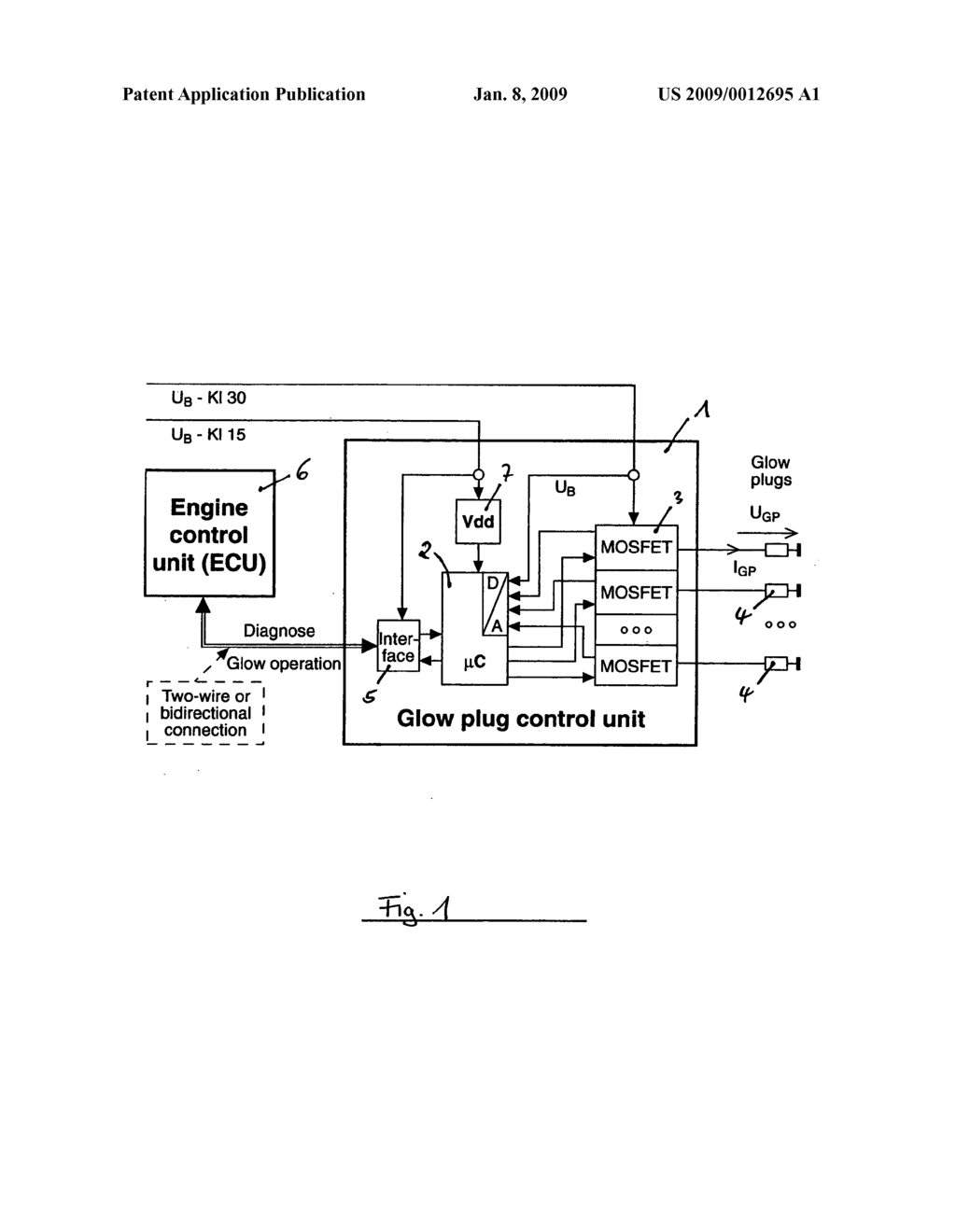 Method of operating glow plugs in diesel engines - diagram, schematic, and image 02