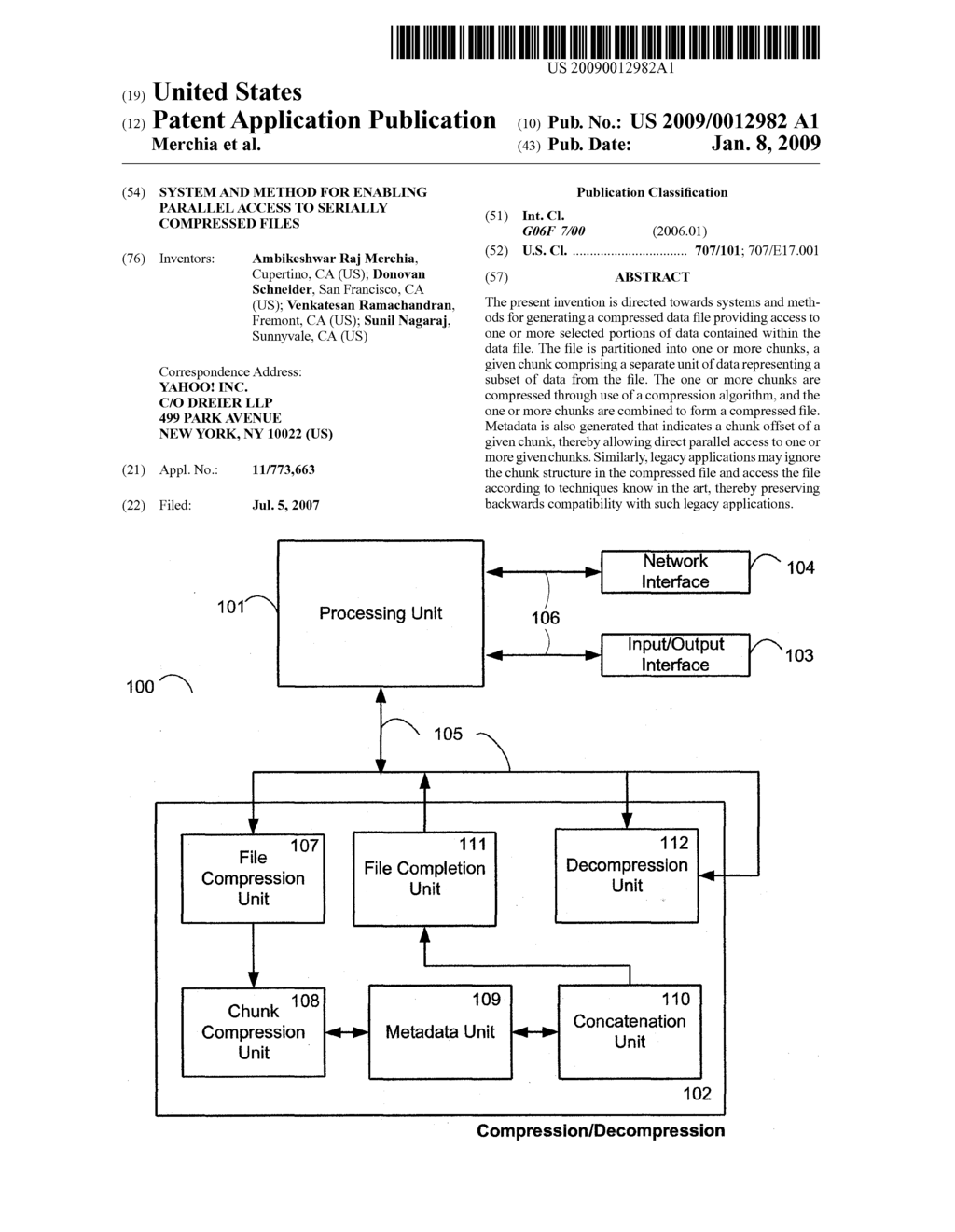 SYSTEM AND METHOD FOR ENABLING PARALLEL ACCESS TO SERIALLY COMPRESSED FILES - diagram, schematic, and image 01