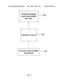 Selection and Display of User-Created Documents diagram and image