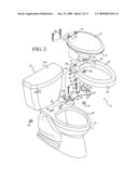 Toilet seat elevator assembly diagram and image