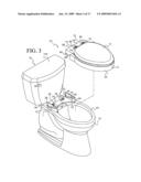 Toilet seat elevator assembly diagram and image
