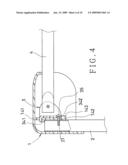 Joining structure of an upper corner piece and rod parts of a baby mesh bed diagram and image