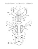 Joining structure of an upper corner piece and rod parts of a baby mesh bed diagram and image