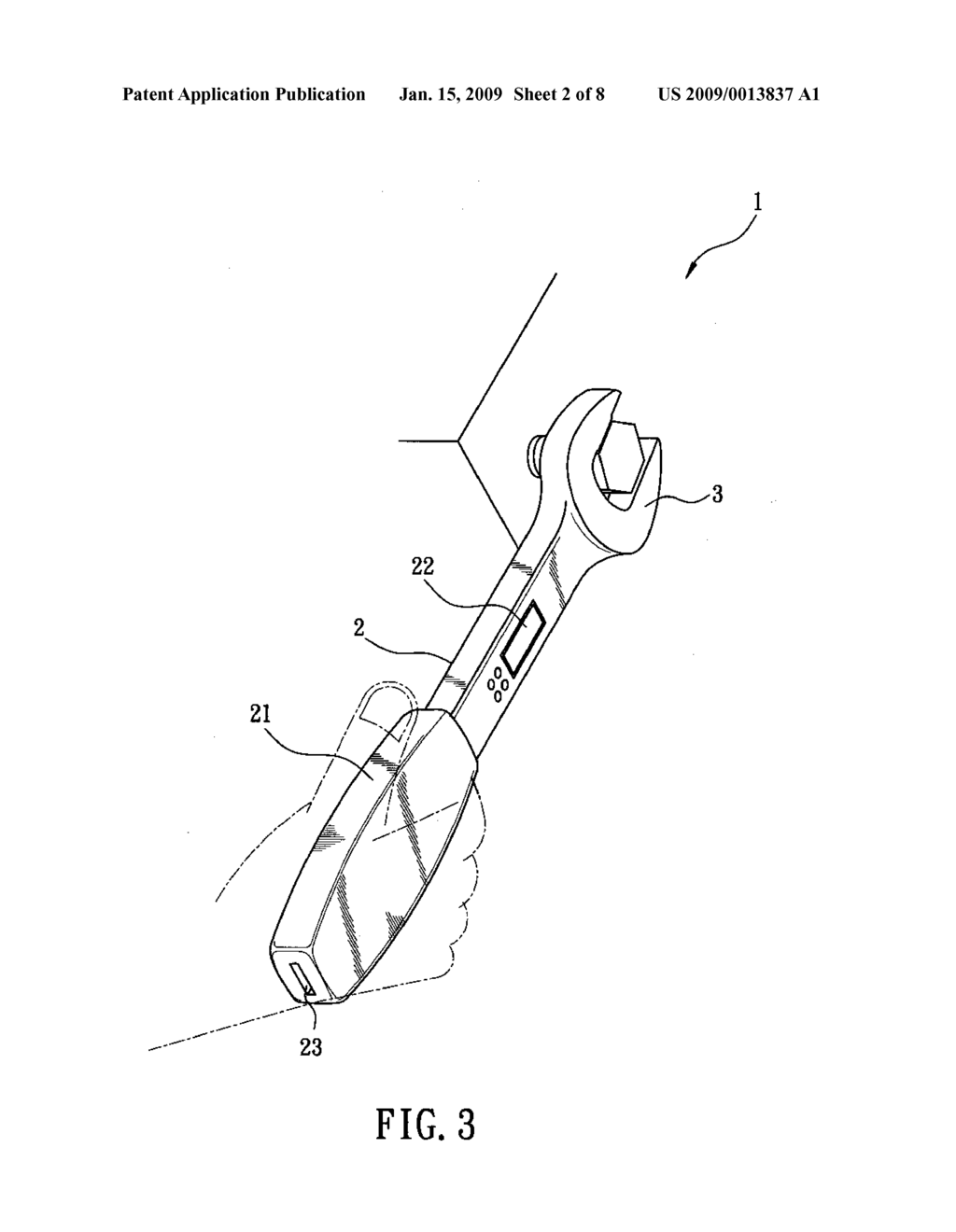 ELECTRONIC TENSION MEASURED SPANNER WITH A SLOT FOR CONNECTING A MEMORY DEVICE - diagram, schematic, and image 03