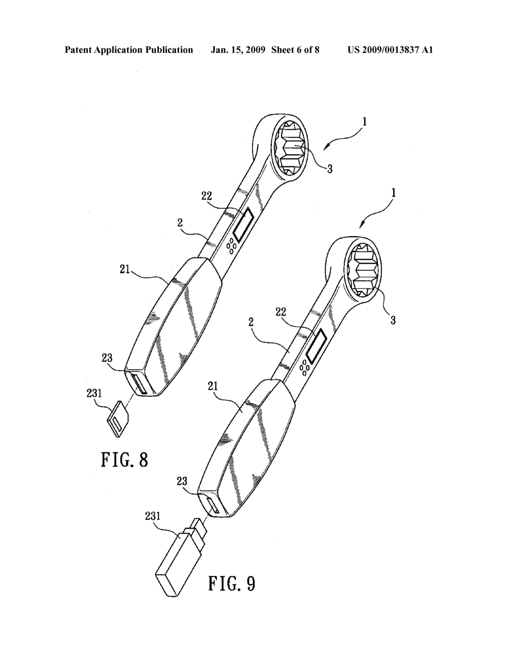 ELECTRONIC TENSION MEASURED SPANNER WITH A SLOT FOR CONNECTING A MEMORY DEVICE - diagram, schematic, and image 07