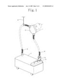 Head washing device diagram and image